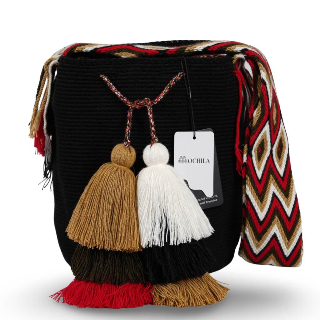 Large Crossbody Bag Black & Red