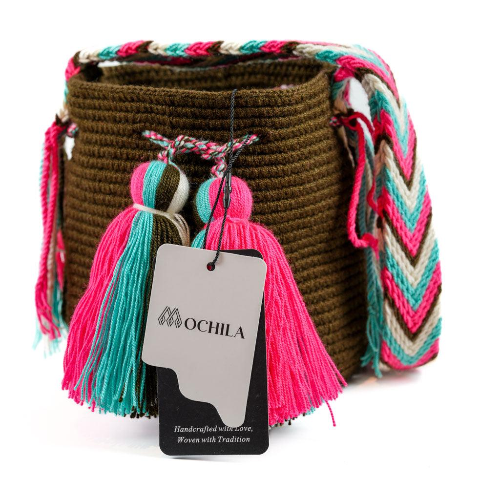 Small Crossbody Bag Brown & Pink