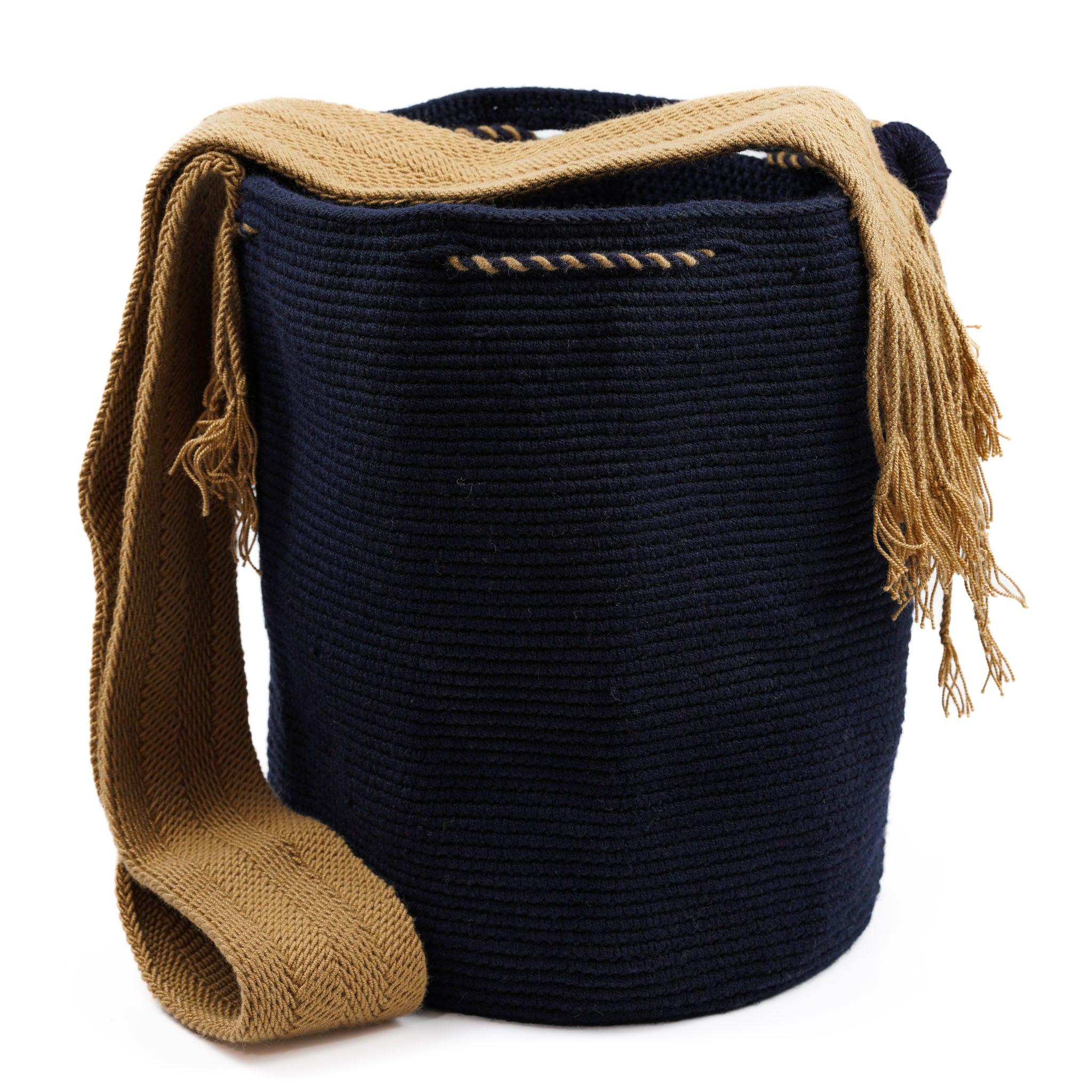 Large Crossbody Bag Dark Blue - Mochila