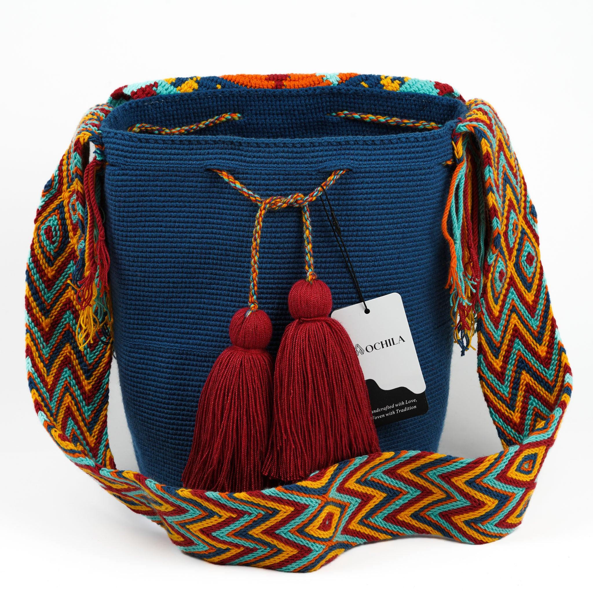 Large Crossbody Bag Dark Blue - Mochila