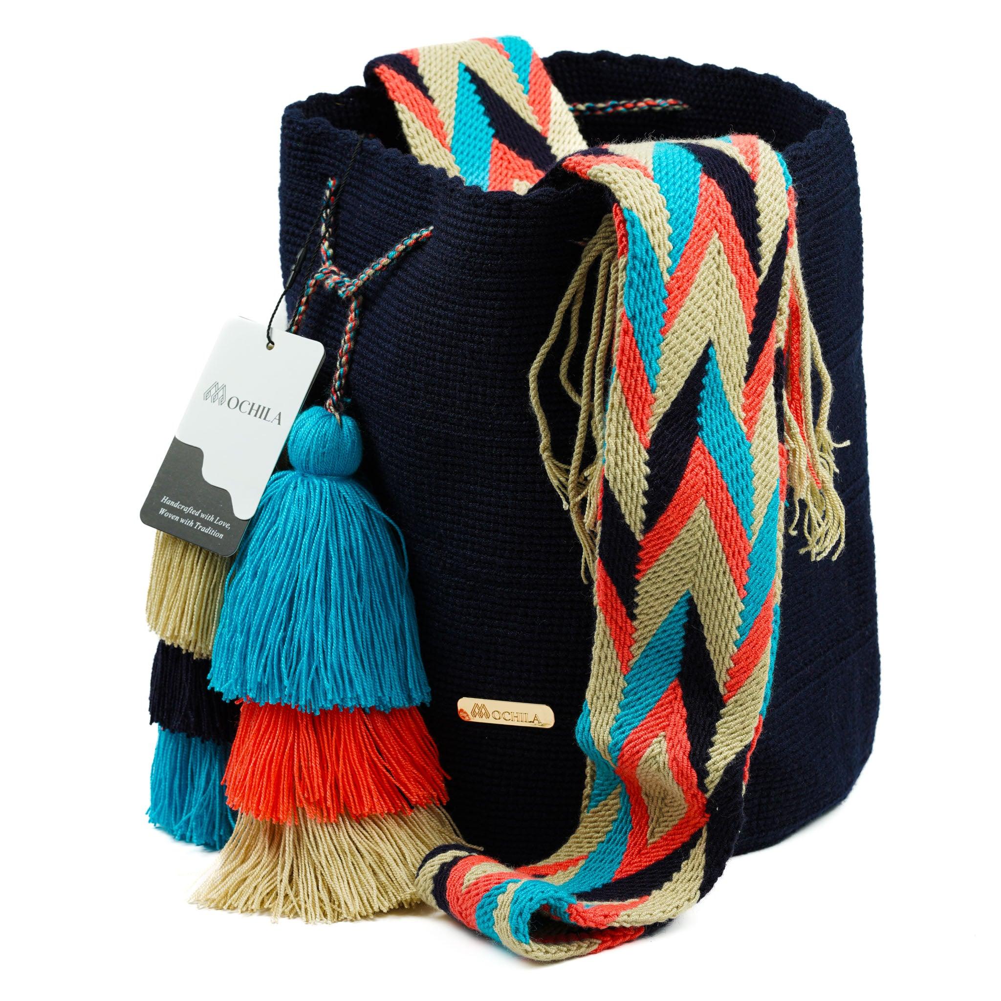 Large Crossbody Bag Dark Blue - Mochila