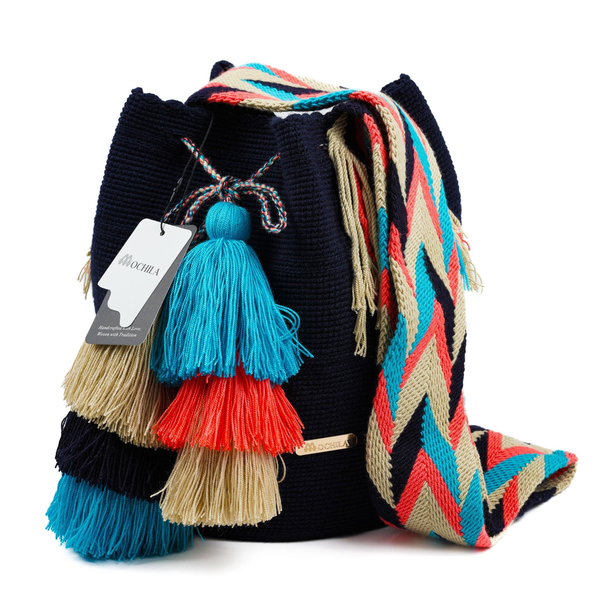 Large Crossbody Bag Dark Blue - Mochila