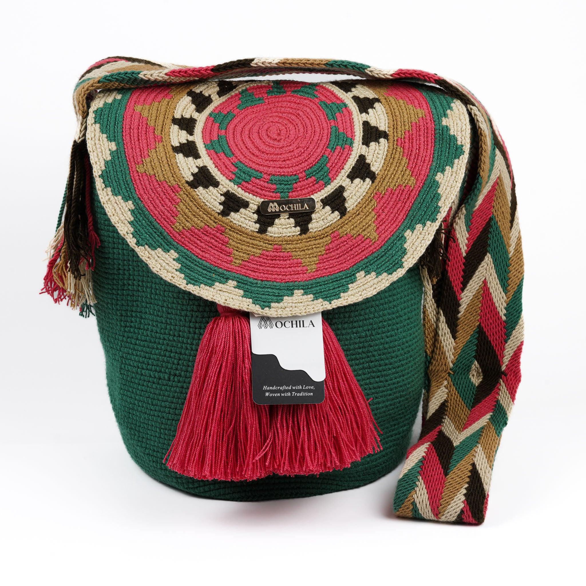 Large Crossbody Bag Dark Green - Mochila