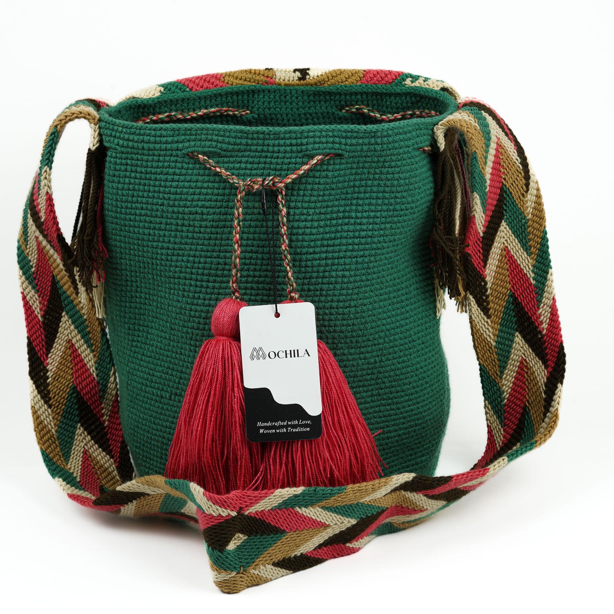 Large Crossbody Bag Dark Green - Mochila