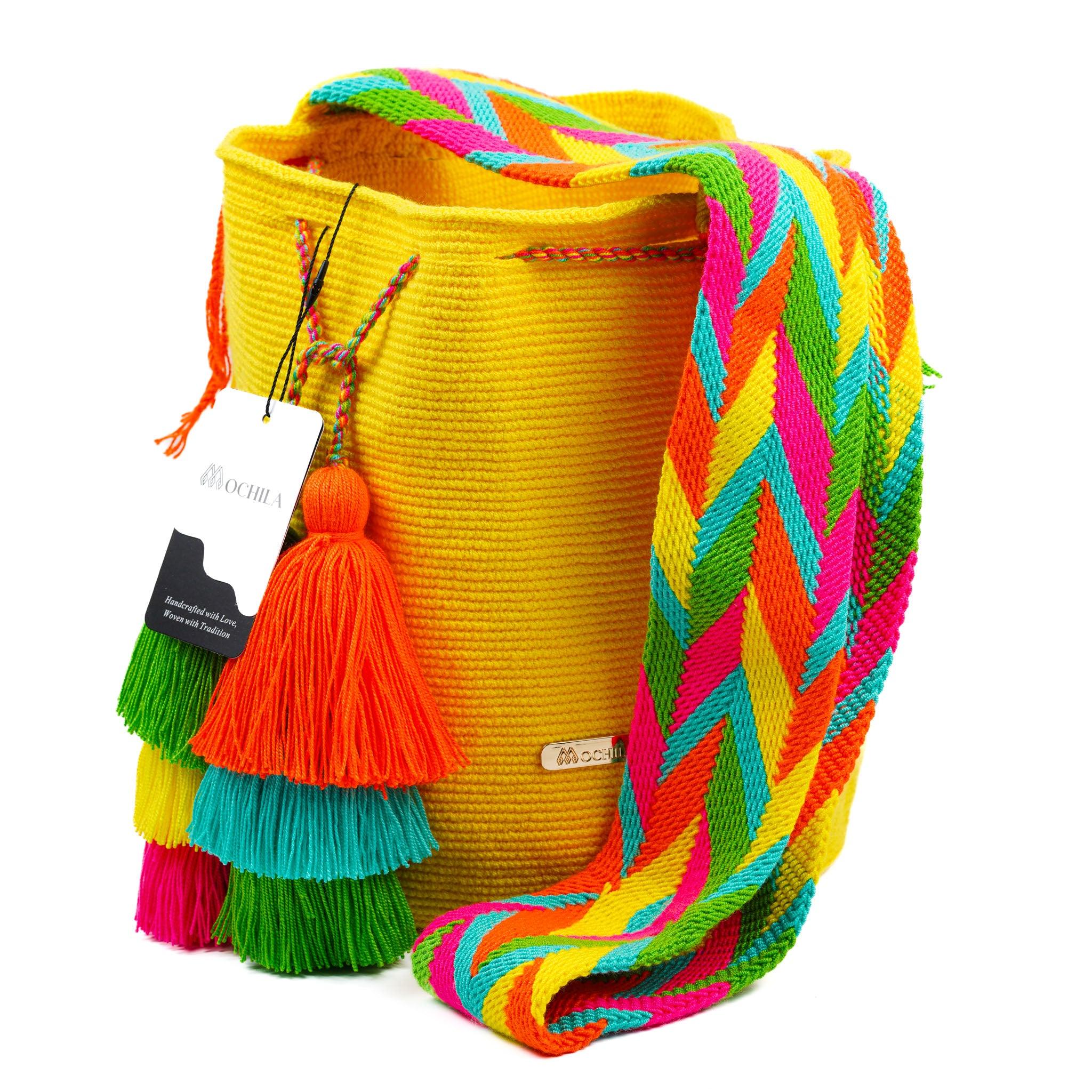 Large Crossbody Bag Yellow Lemon - Mochila