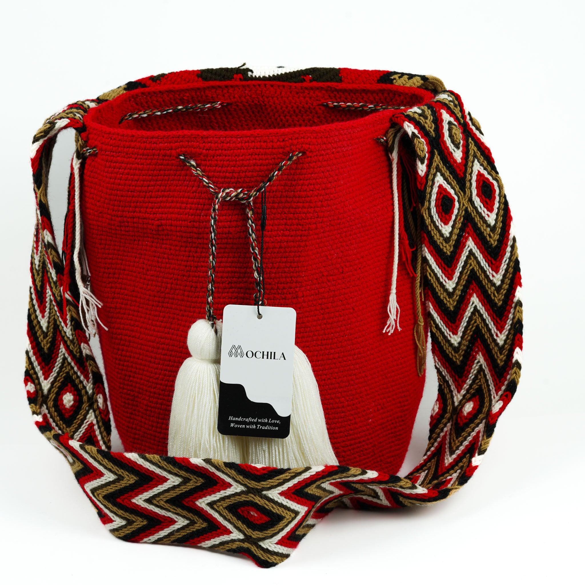 Large Crossbody Bag Deep Red - Mochila