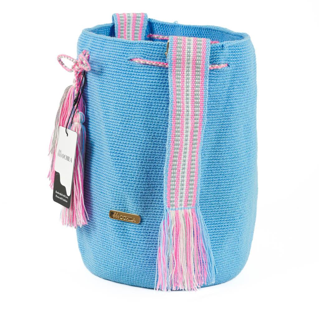 Large Crossbody Bag Strap Adjustable Light Blue