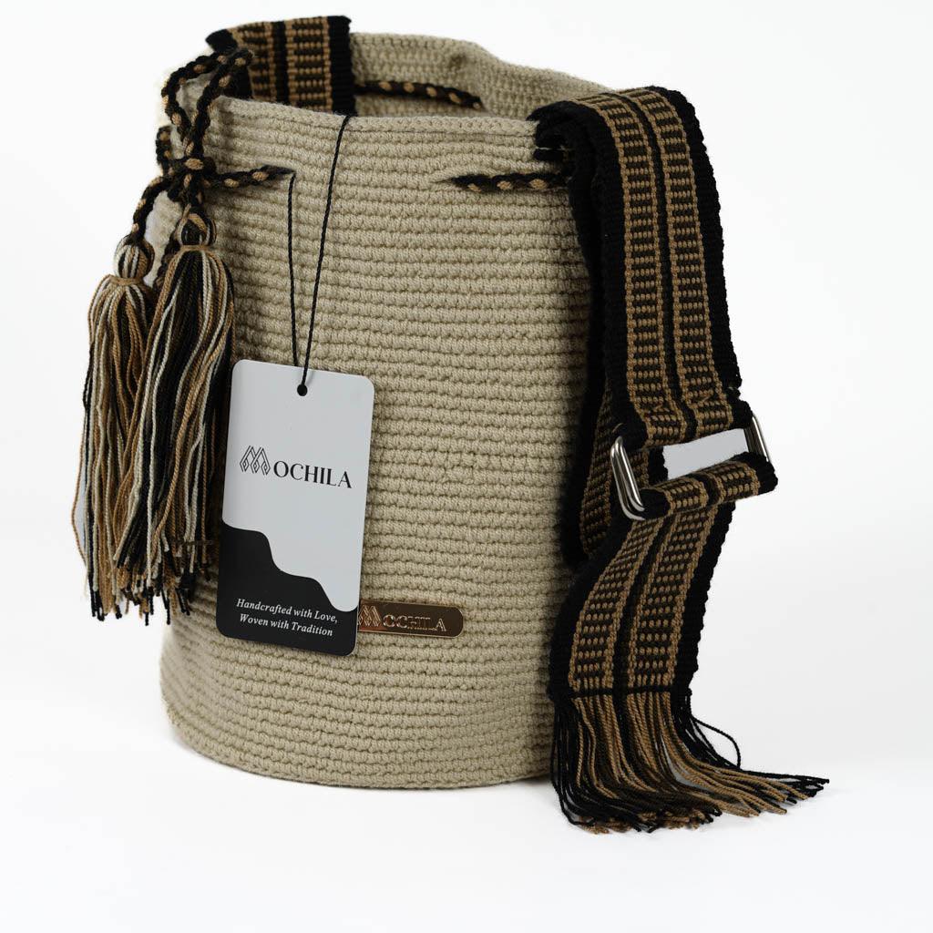 Medium Crossbody Bag Strap Adjustable Beige