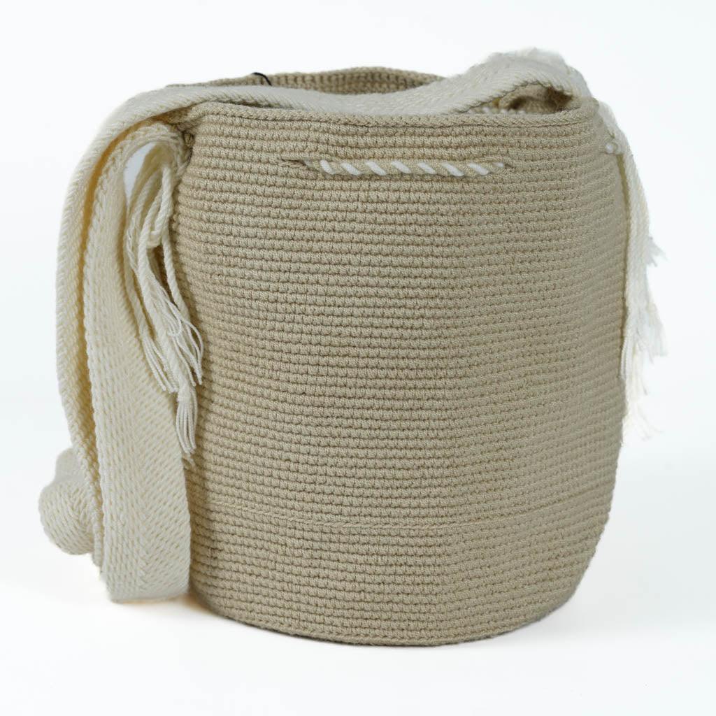 Medium Crossbody Bag Beige Flower