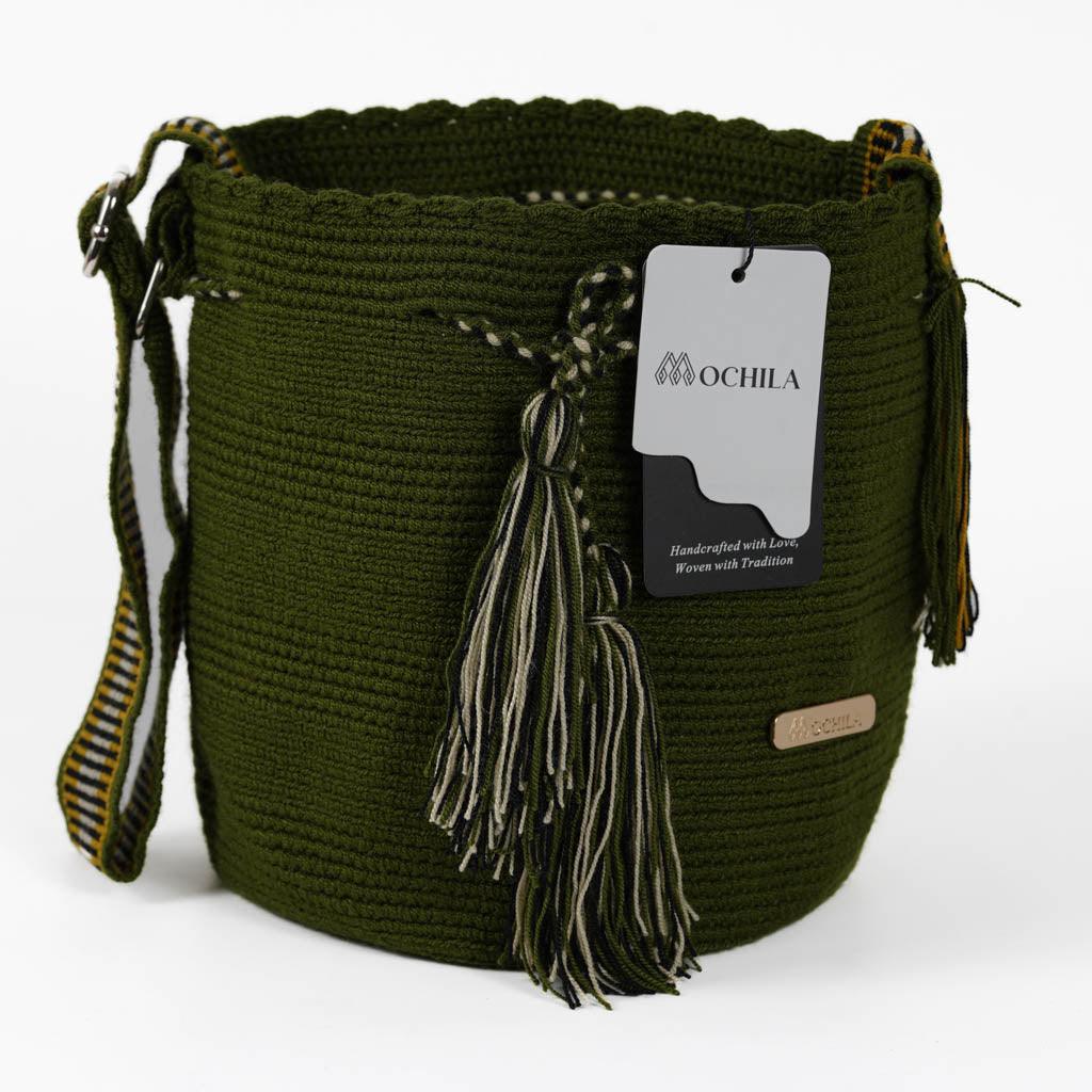 Medium Crossbody Bag Strap Adjustable Green Tree