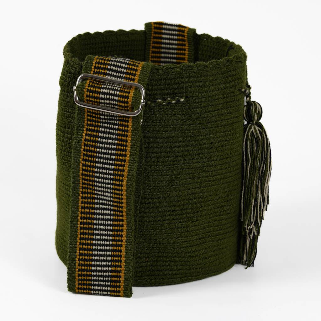 Medium Crossbody Bag Strap Adjustable Green Tree