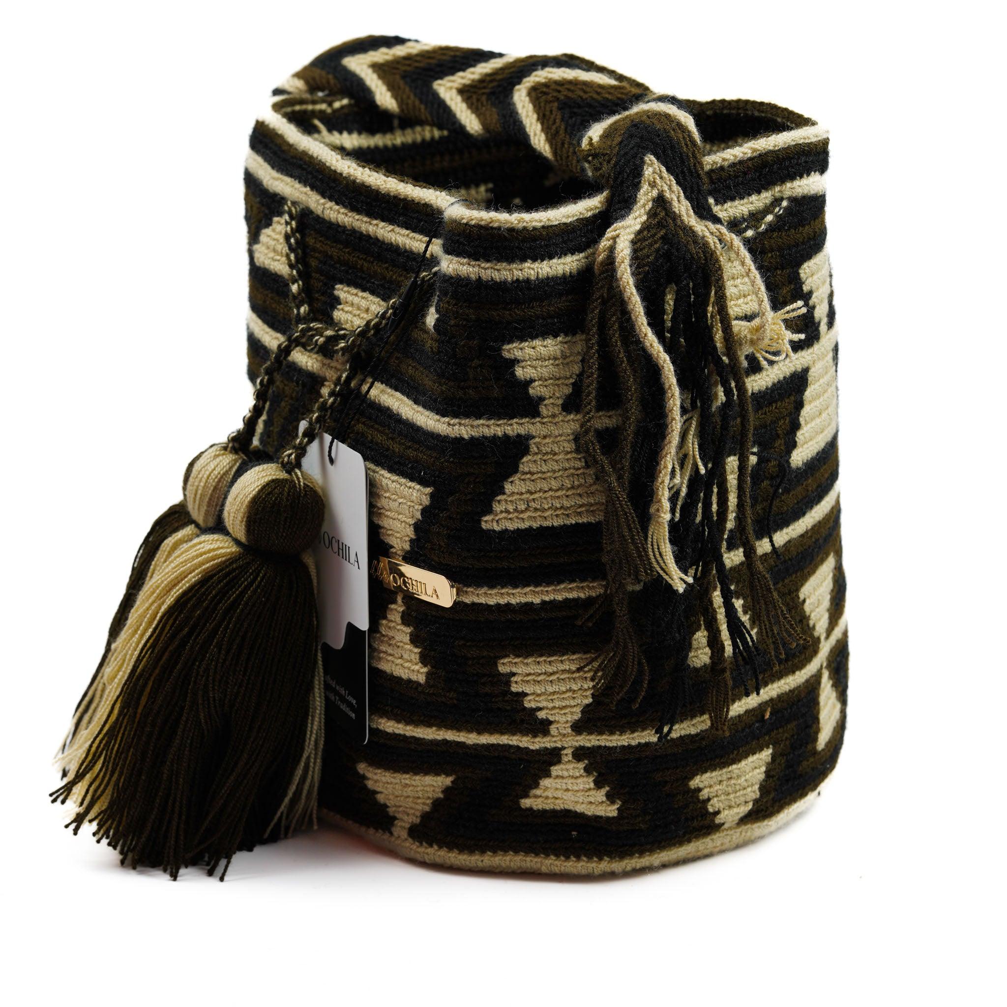 Medium Crossbody Bag Brown & Beige - Mochila