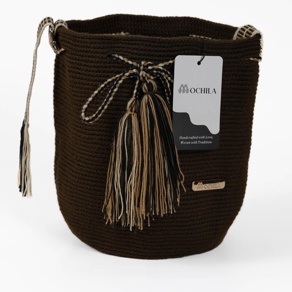 Medium Crossbody Bag Strap Adjustable Dark Brown