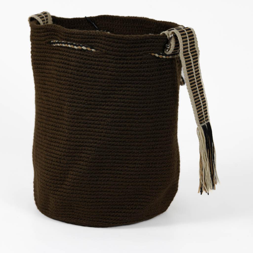 Medium Crossbody Bag Strap Adjustable Dark Brown