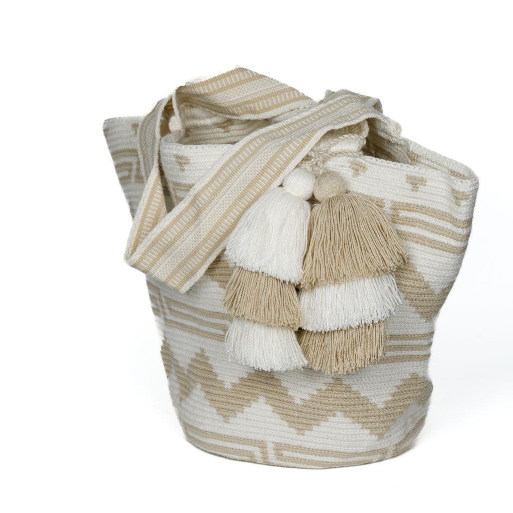 Shoulder Beach Bag Sea Glass Charm