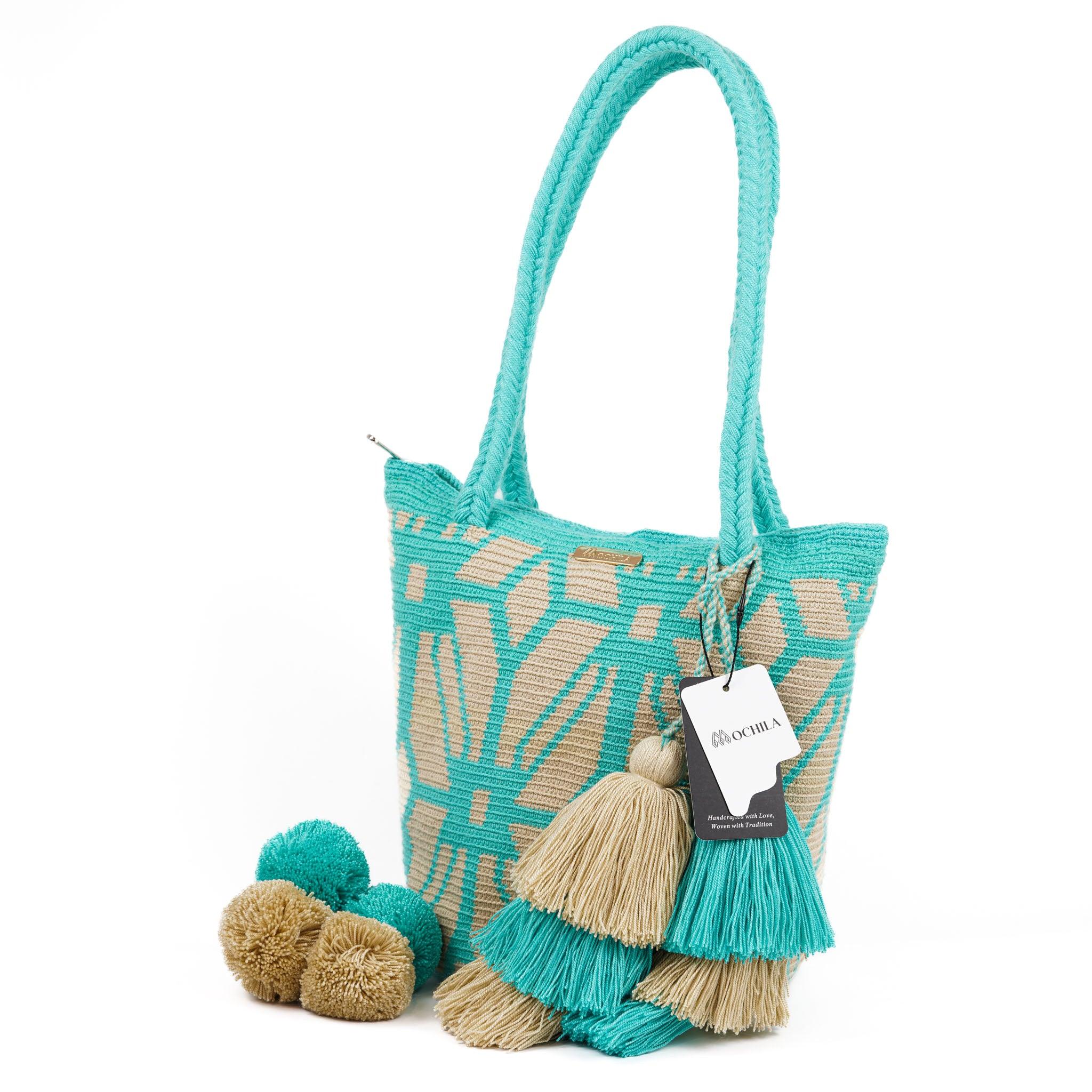 Large Tote Bag Aqua Marine - Mochila