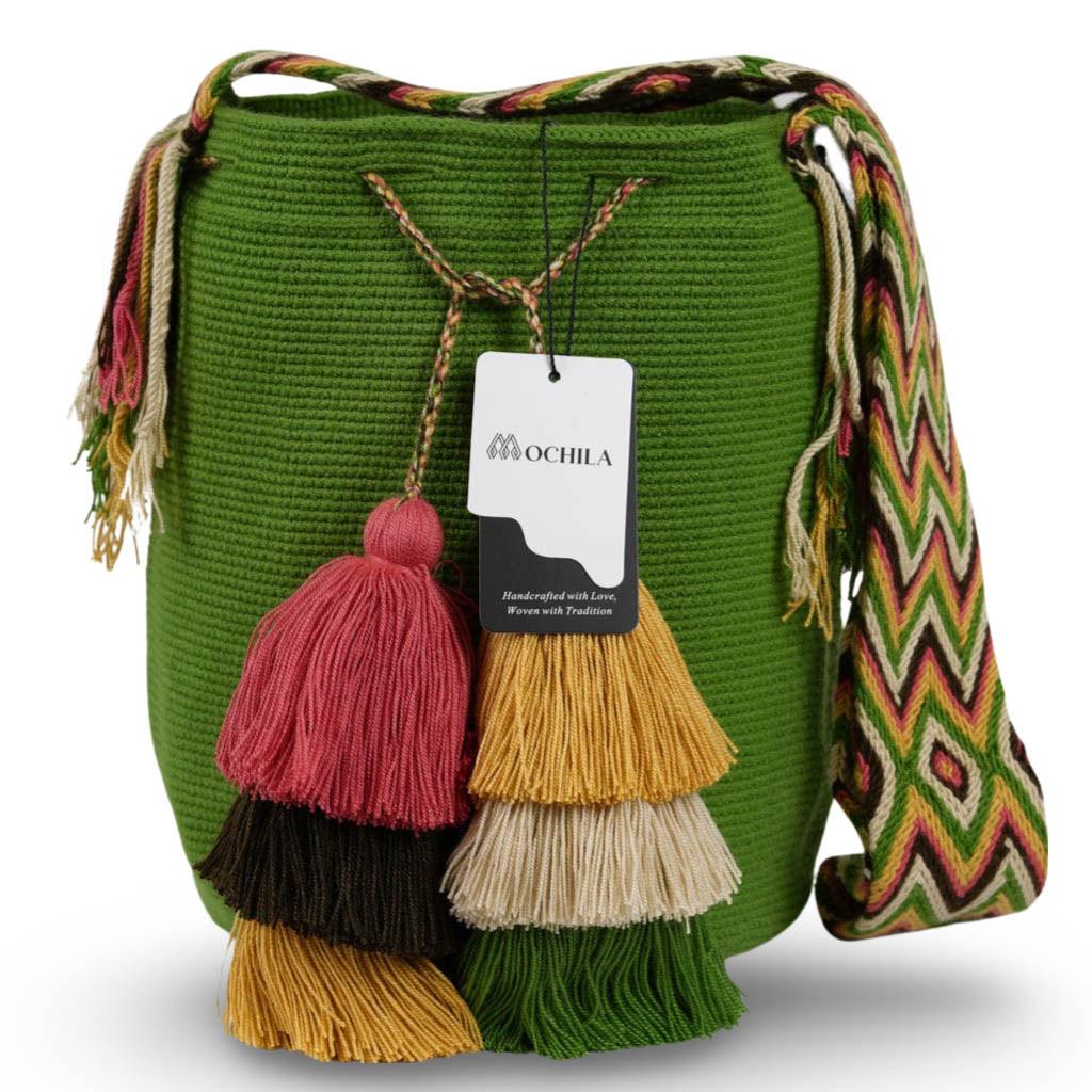 Große Umhängetasche Kieferngrün