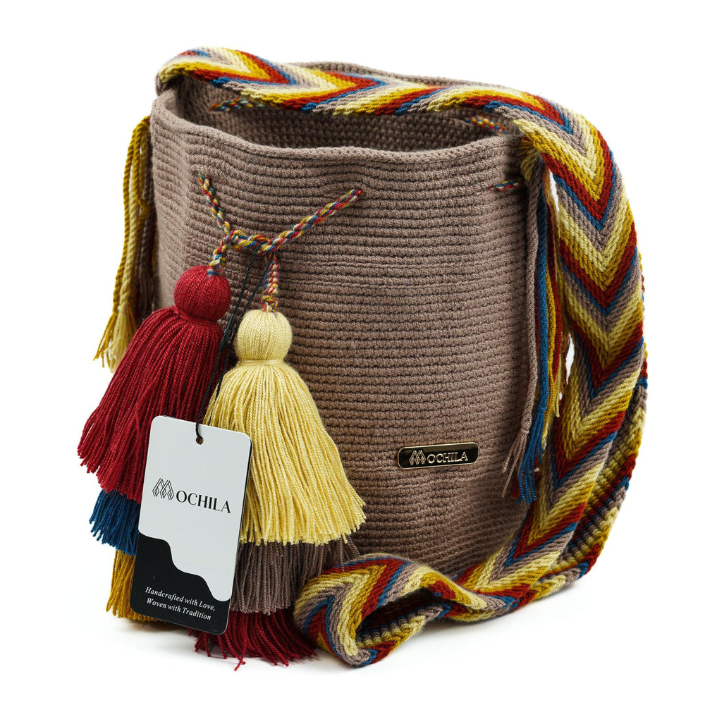 Medium Crossbody Bag Light Brown - Mochila