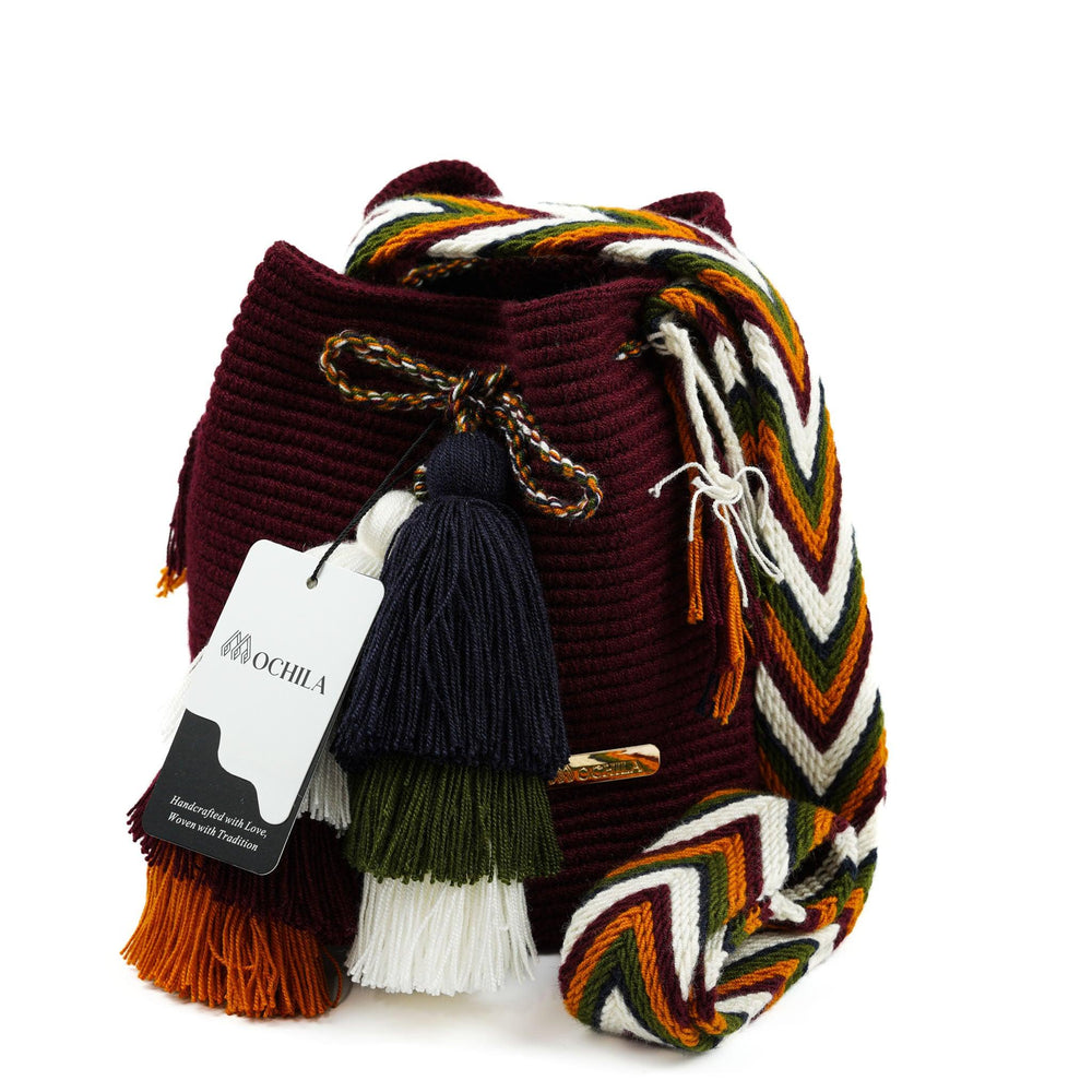 Medium Crossbody Bag Deep Red - Mochila
