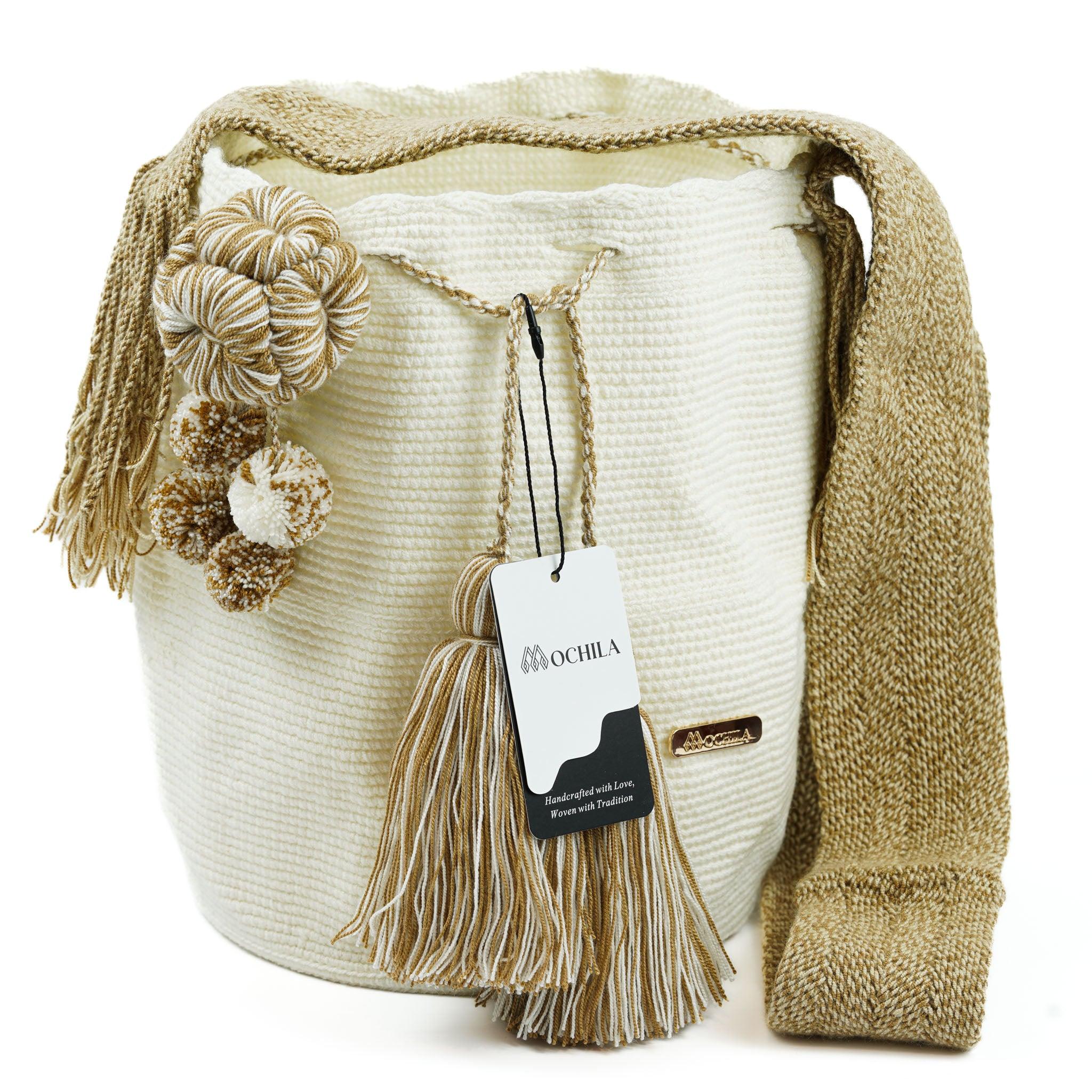 Large Crossbody Bag Light Beige - Mochila