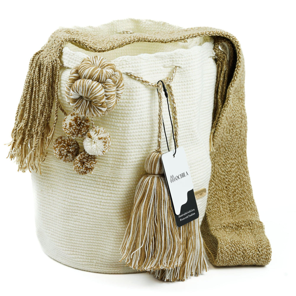 Large Crossbody Bag Light Beige - Mochila