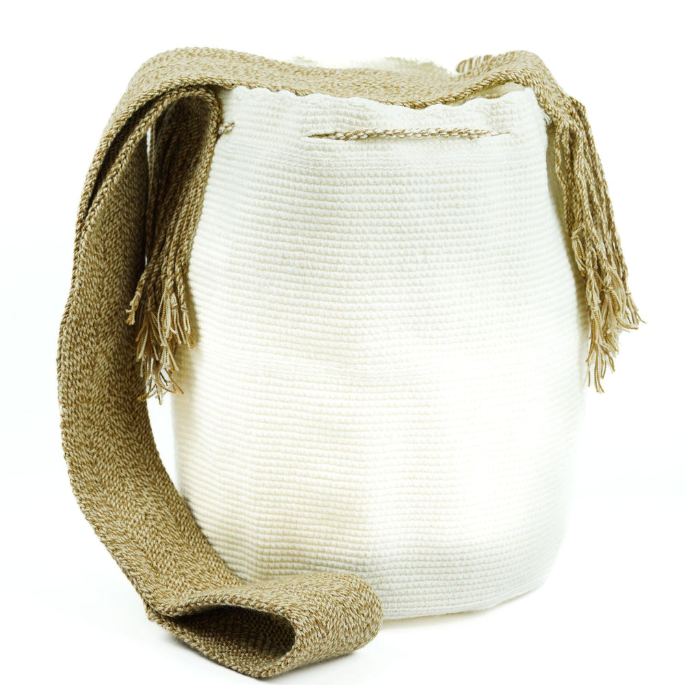 Large Crossbody Bag Light Beige - Mochila