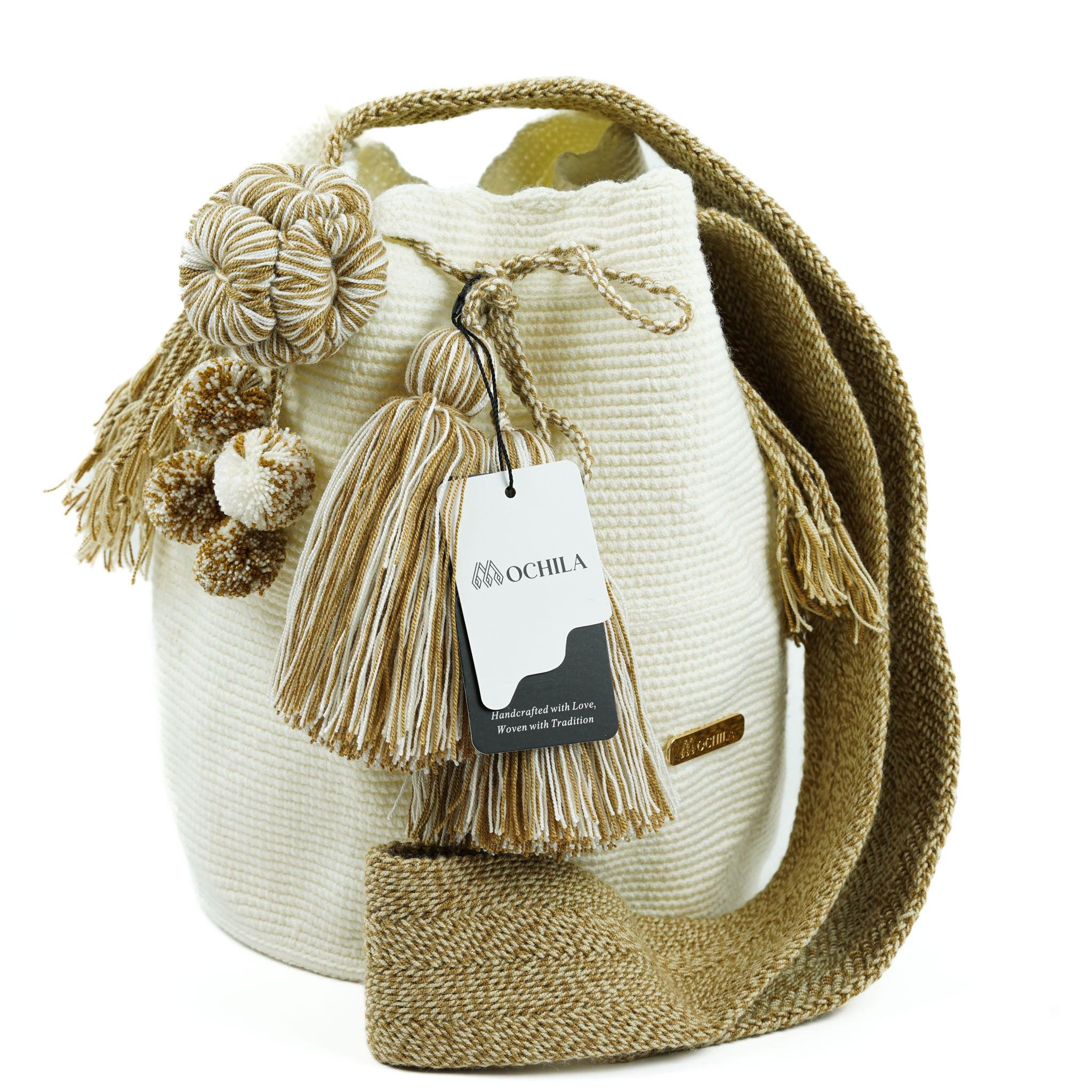 Large Crossbody Bag Light Beige - Mochila