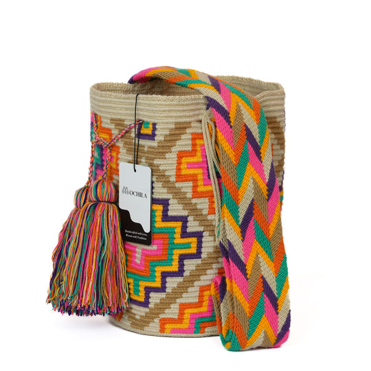 Colorful Wayuu bag patterns