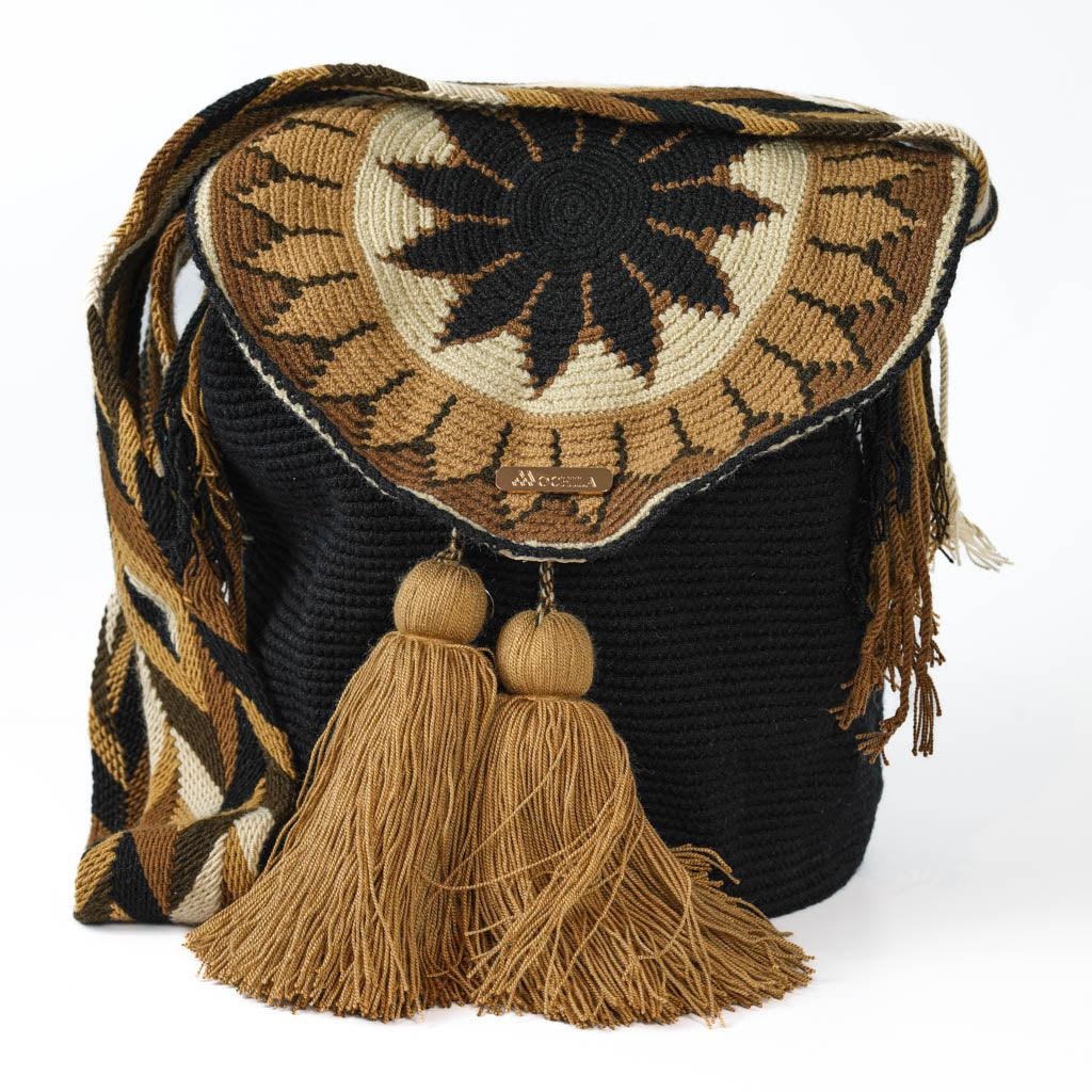 Large Crossbody Bag Black and Brown