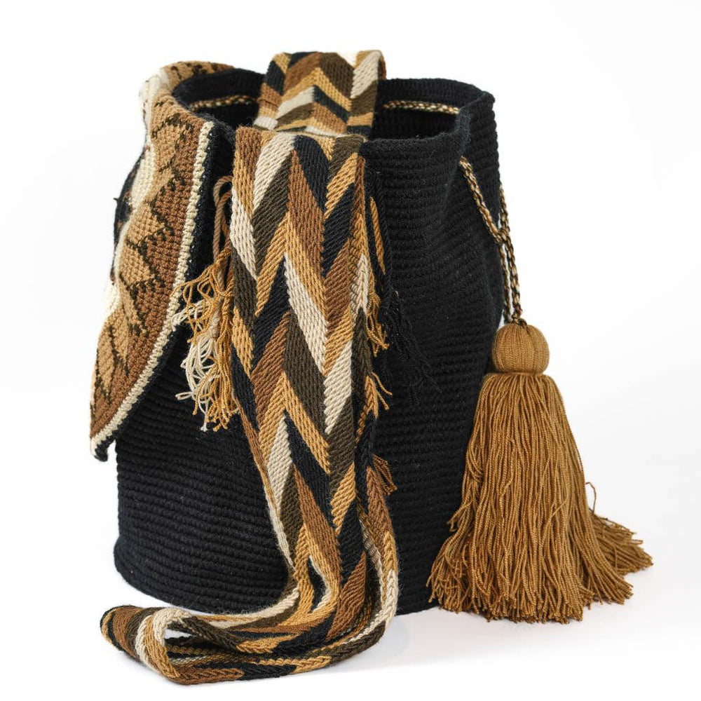 Large Crossbody Bag Black and Brown