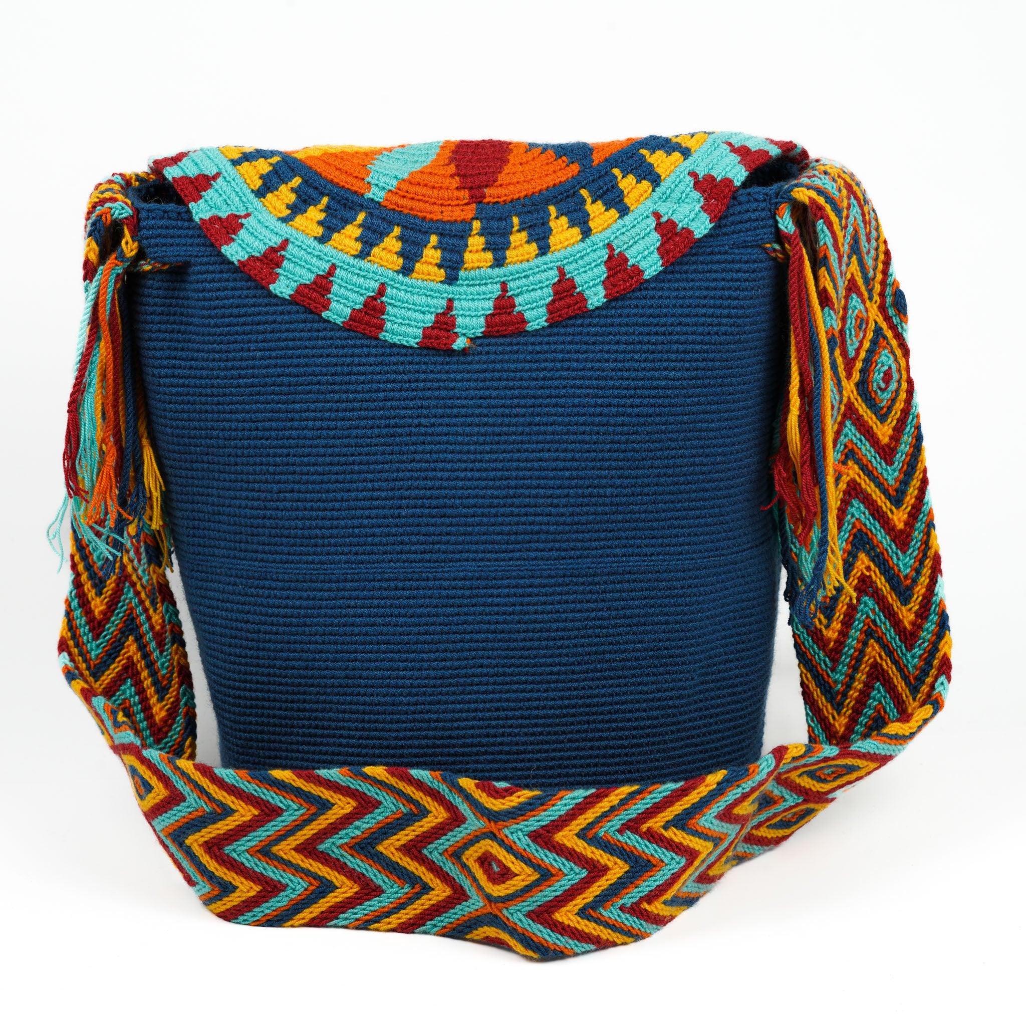 Large Crossbody Bag Dark Blue - Mochila