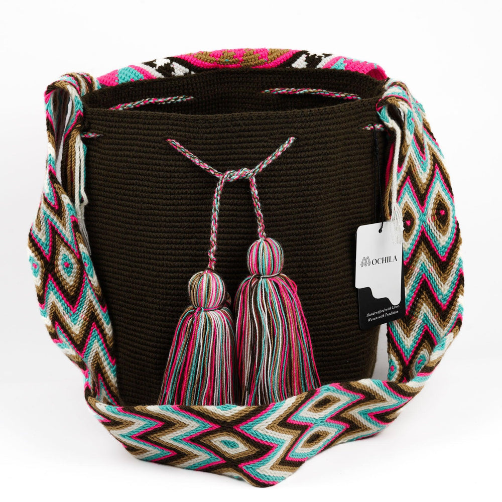 Large Crossbody Bag Dark Brown - Mochila