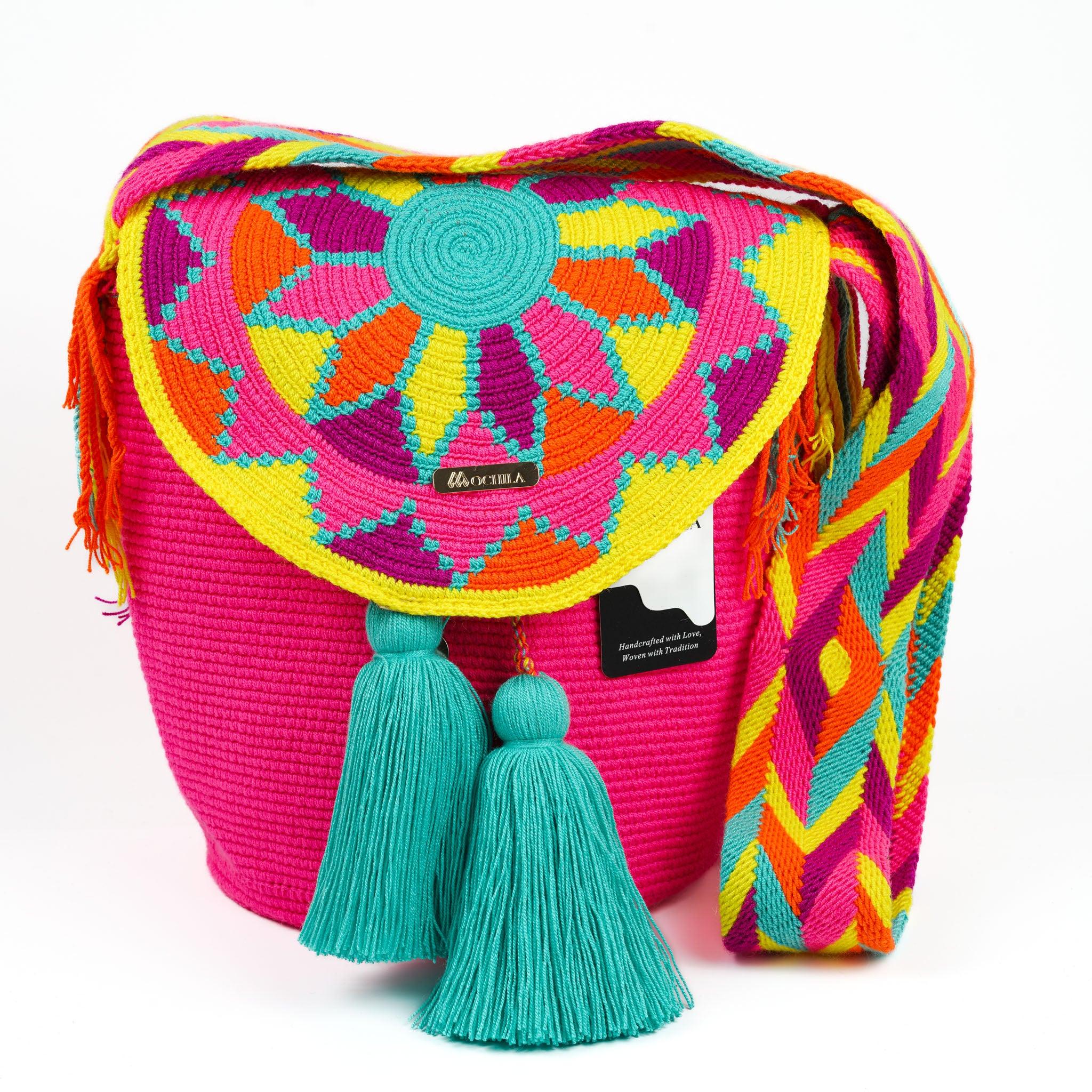 Large Crossbody Bag Bright Pink - Mochila