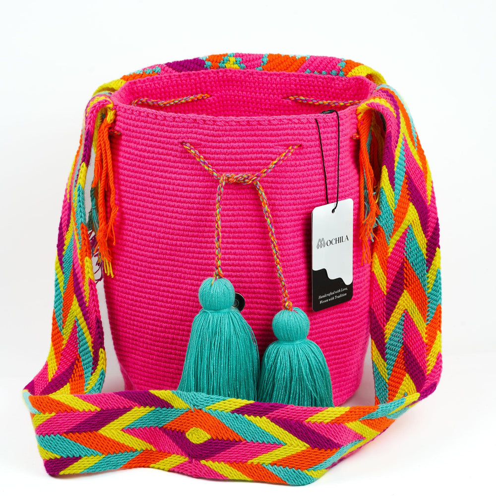 Large Crossbody Bag Bright Pink - Mochila