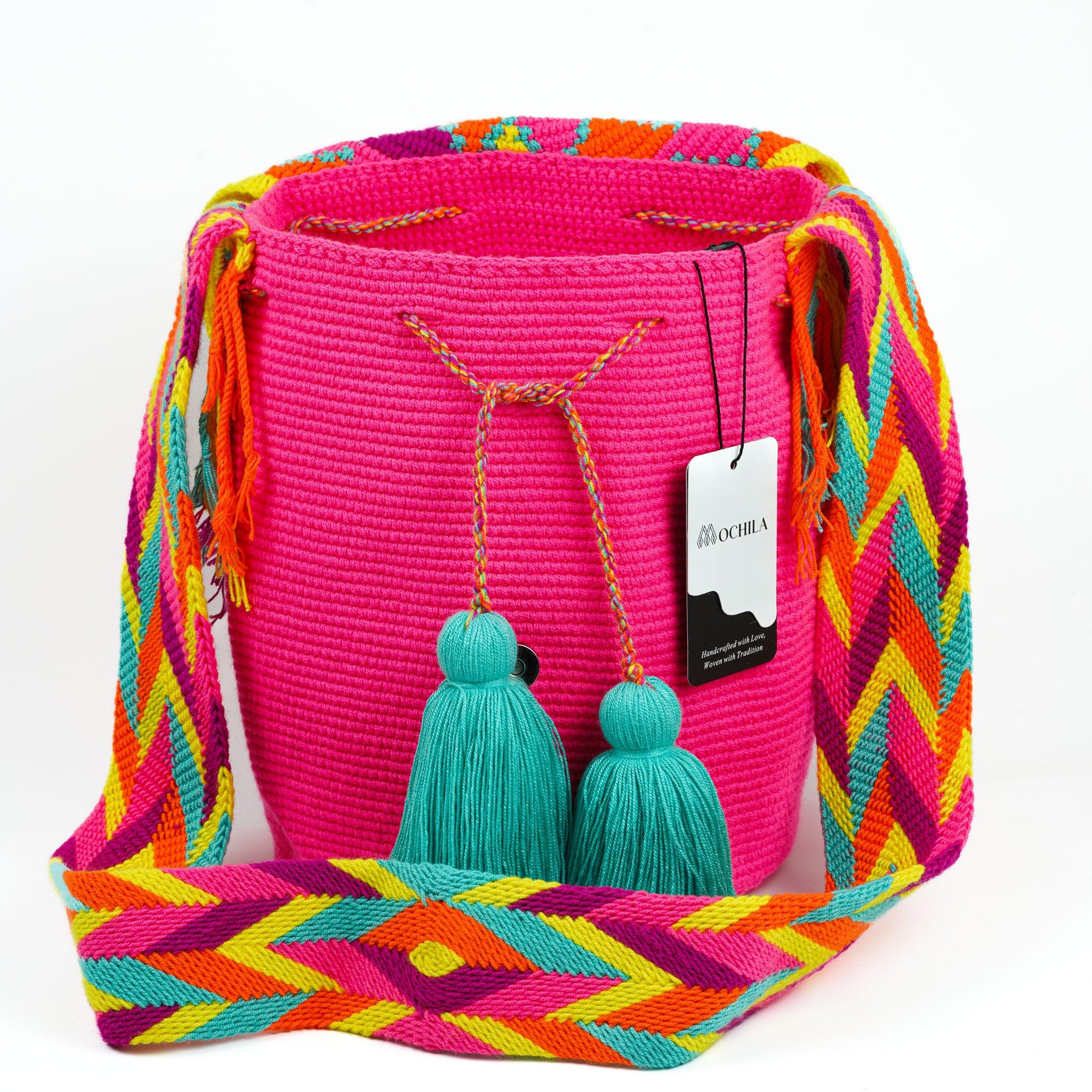 Large Crossbody Bag Bright Pink - Mochila