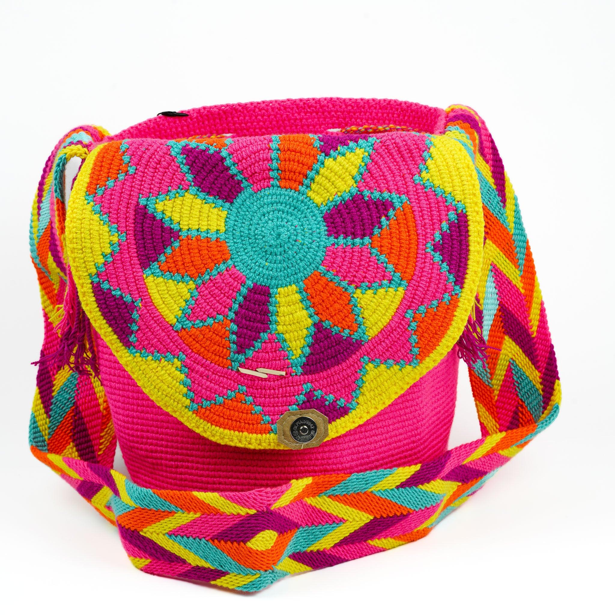 Large Crossbody Bag Bright Pink - Mochila