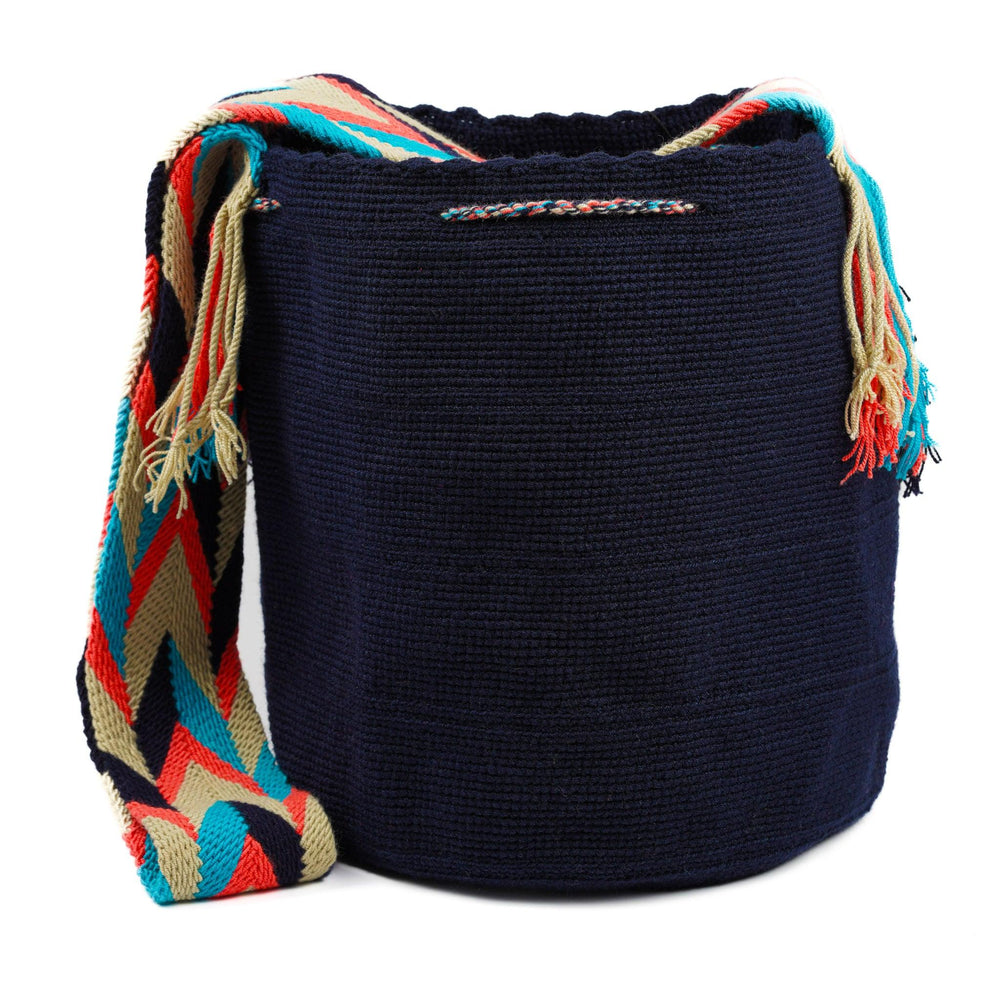 Large Crossbody Bag Dark Blue - Mochila