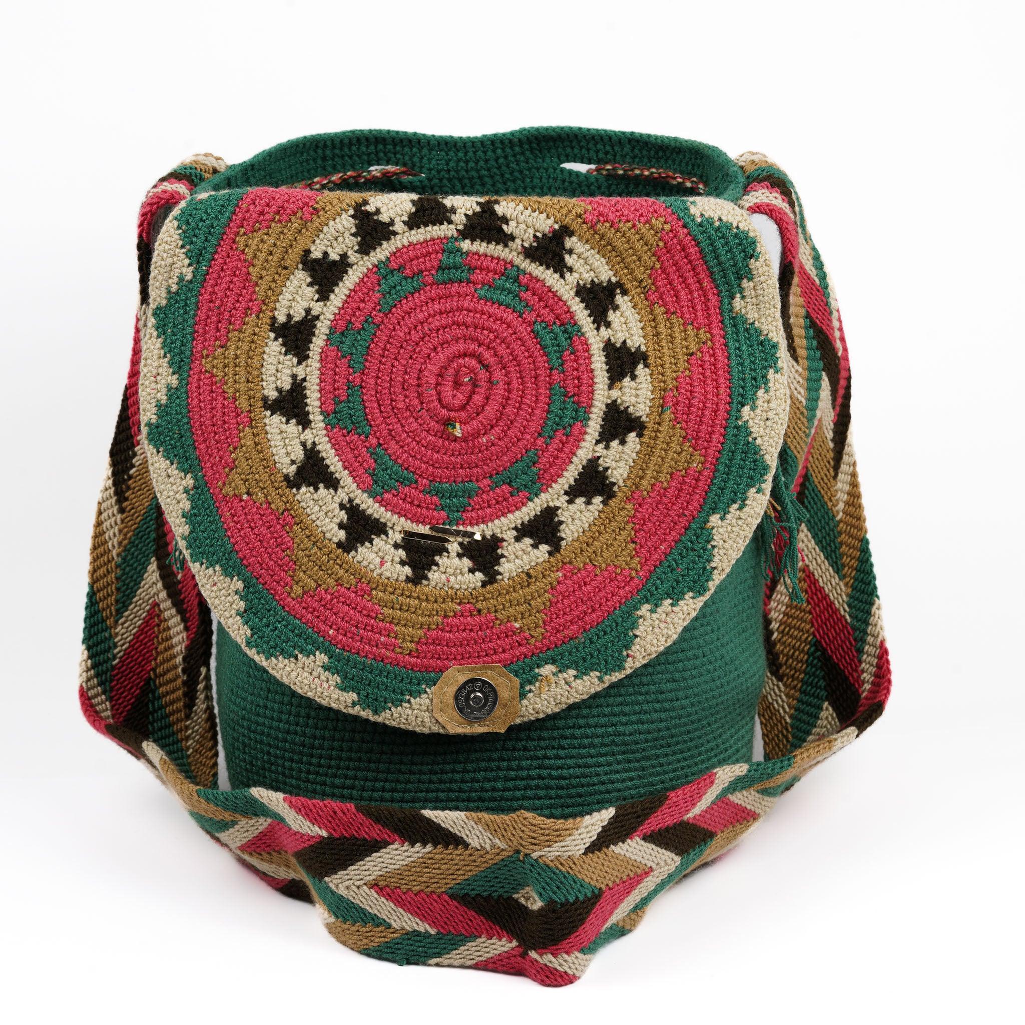 Large Crossbody Bag Dark Green - Mochila