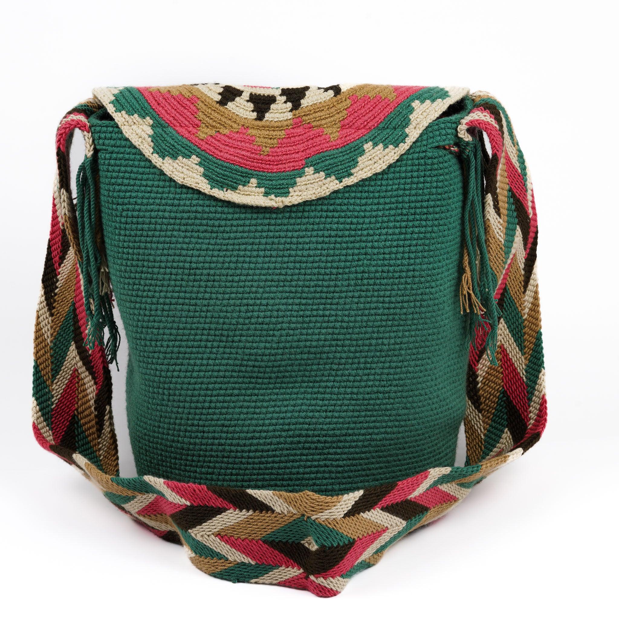 Large Crossbody Bag Dark Green - Mochila