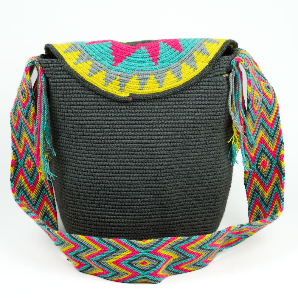 Large Crossbody Bag Dark Grey - Mochila