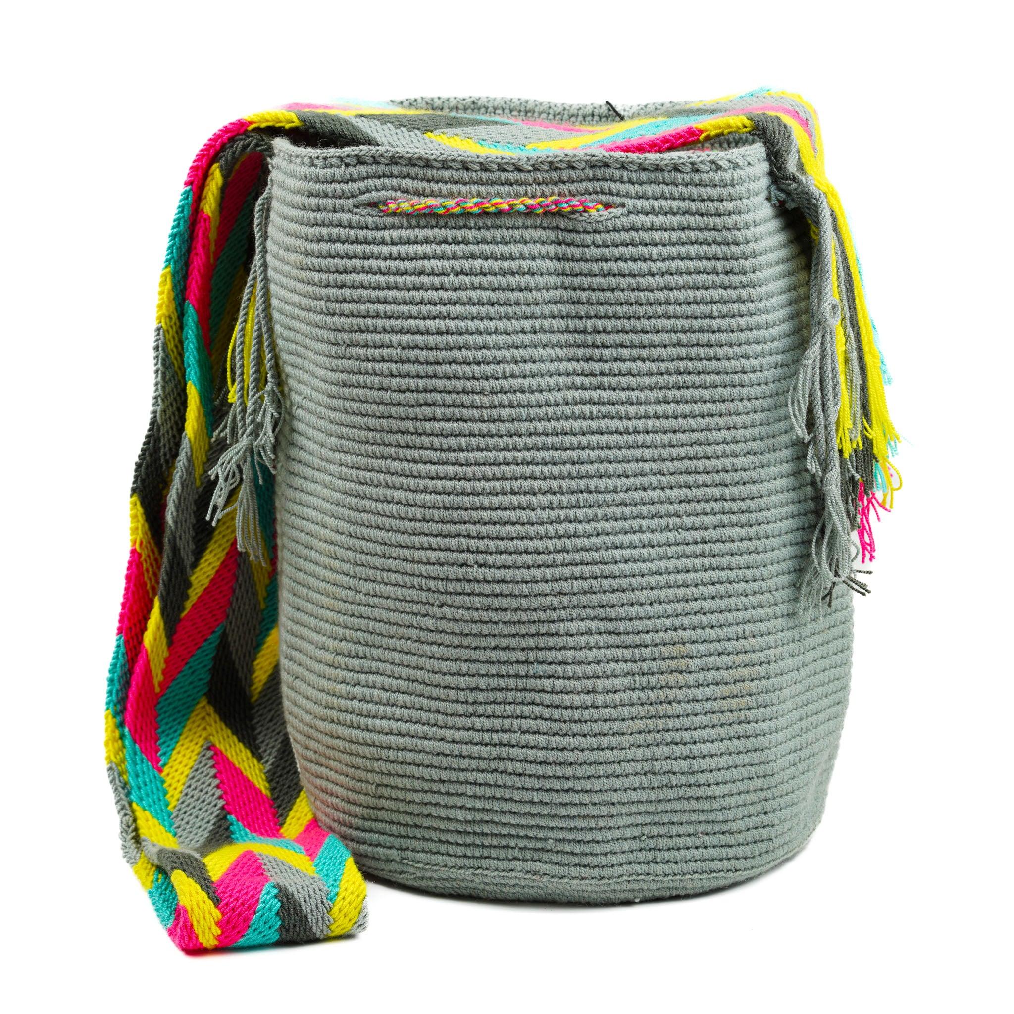Large Crossbody Bag Light Grey - Mochila