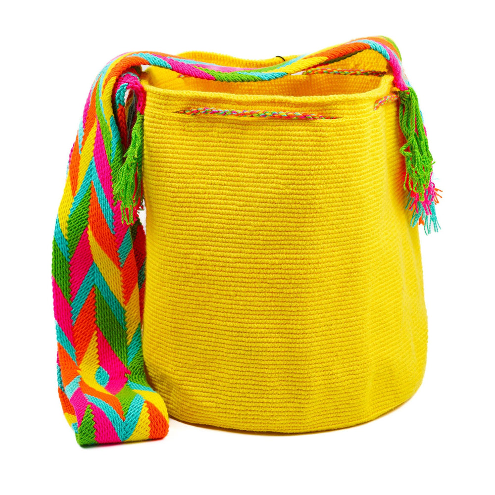 Large Crossbody Bag Yellow Lemon - Mochila