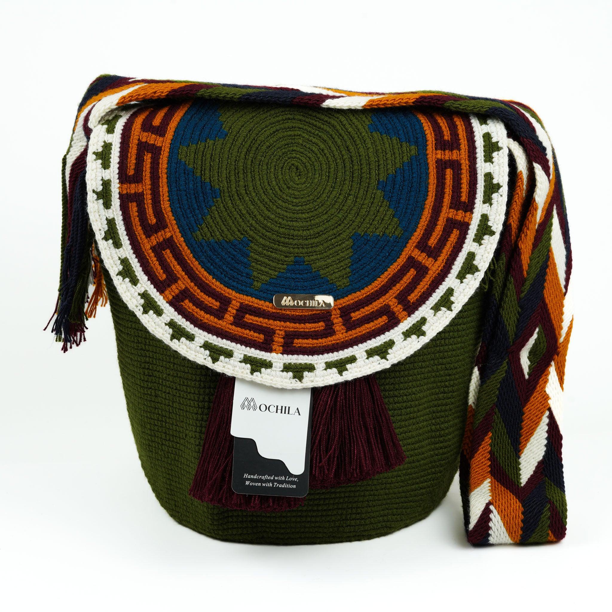 Large Crossbody Bag Dark Green - Mochila