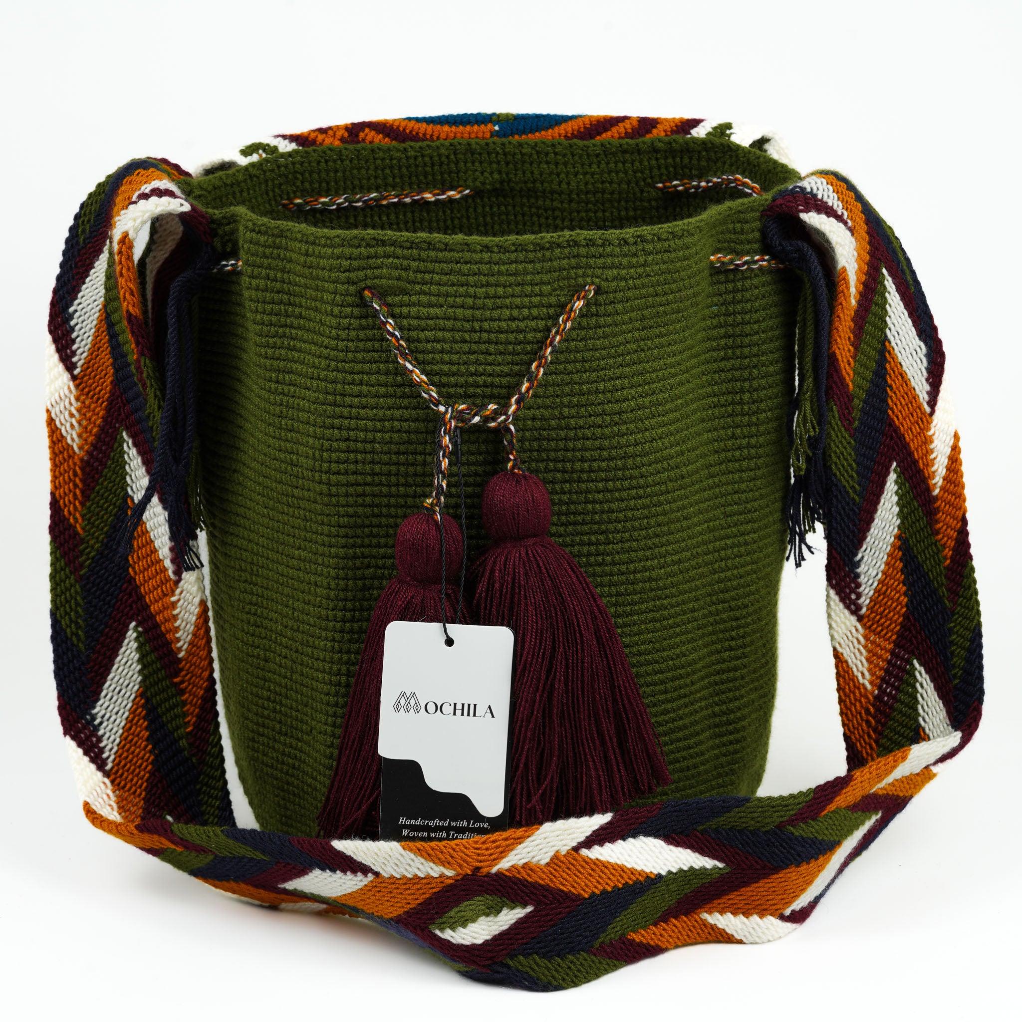Large Crossbody Bag Dark Green - Mochila