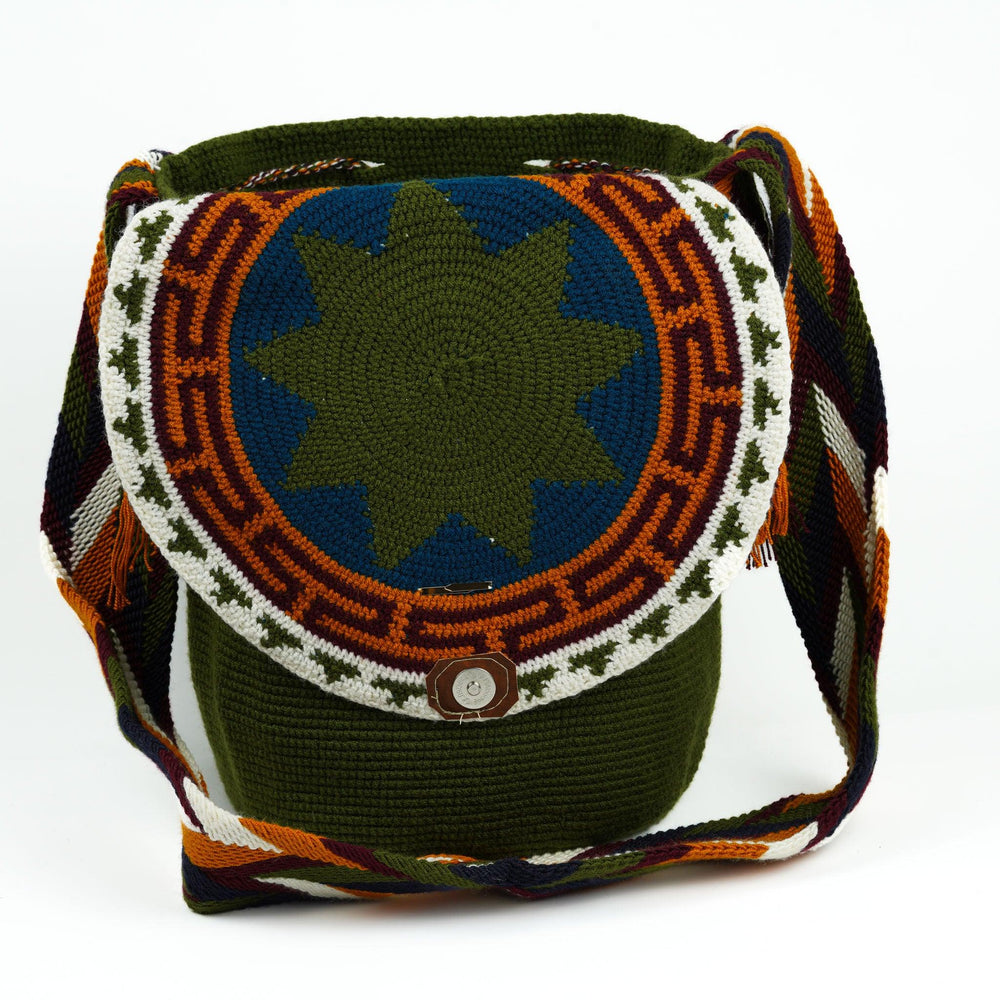 Large Crossbody Bag Dark Green - Mochila