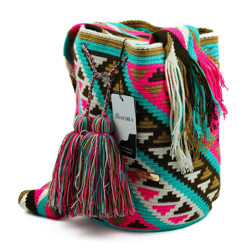 Large Crossbody Bag Crimson Elegance - Mochila