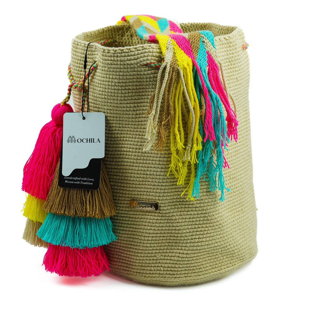 Large Crossbody Bag Beige - Mochila