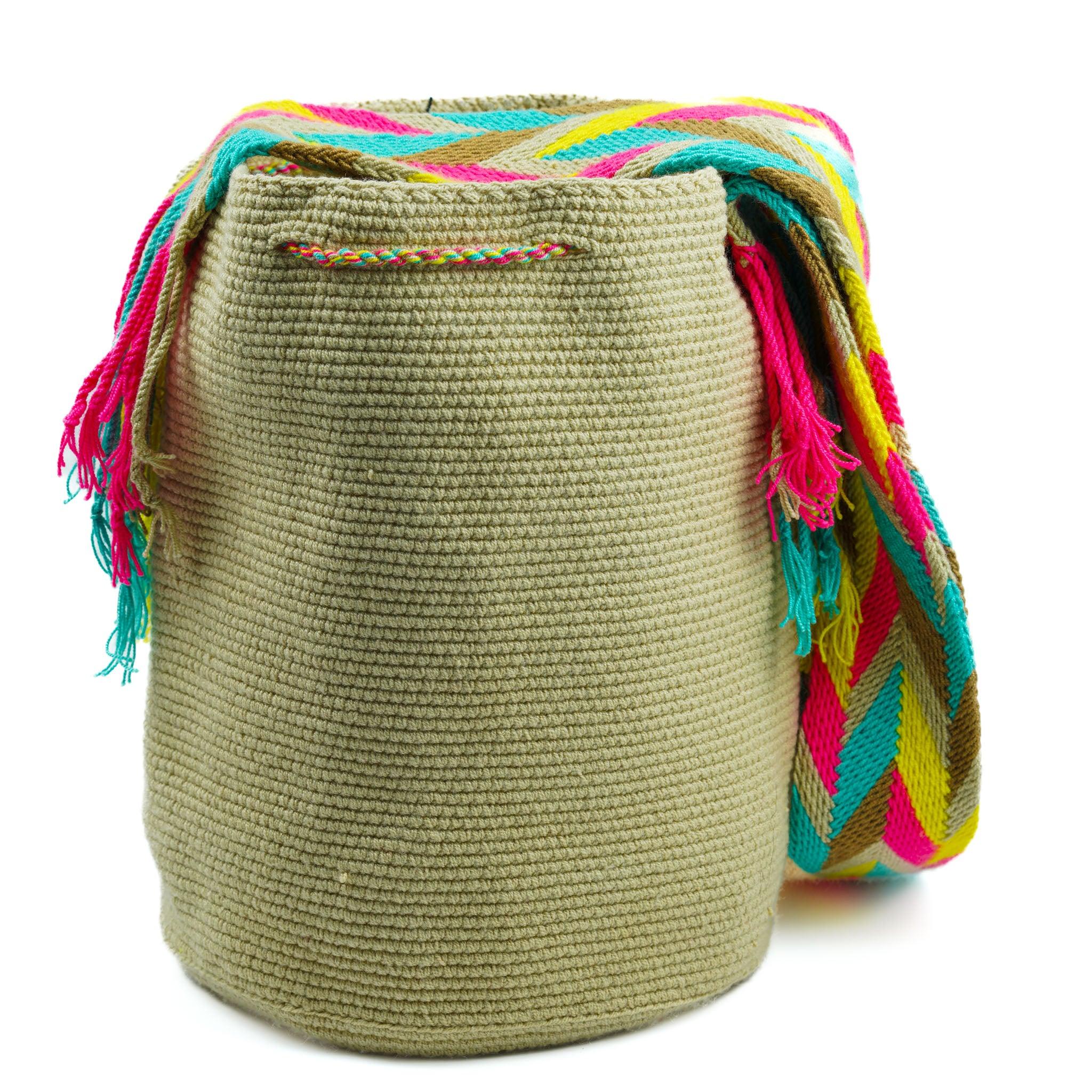 Large Crossbody Bag Beige - Mochila