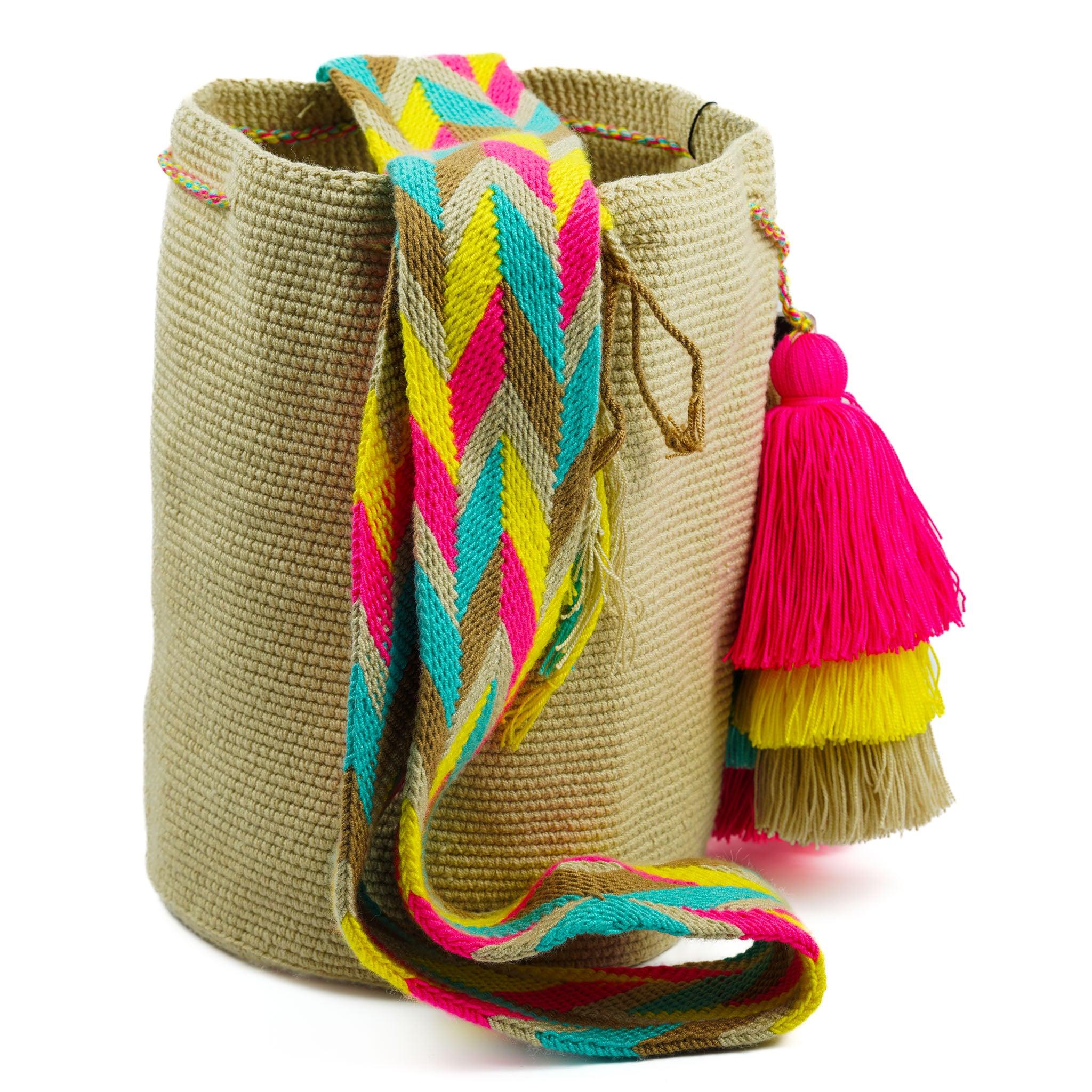 Large Crossbody Bag Beige - Mochila