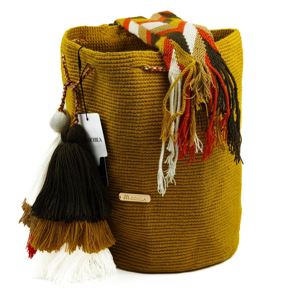 Large Crossbody Bag Mustard & Red - Mochila